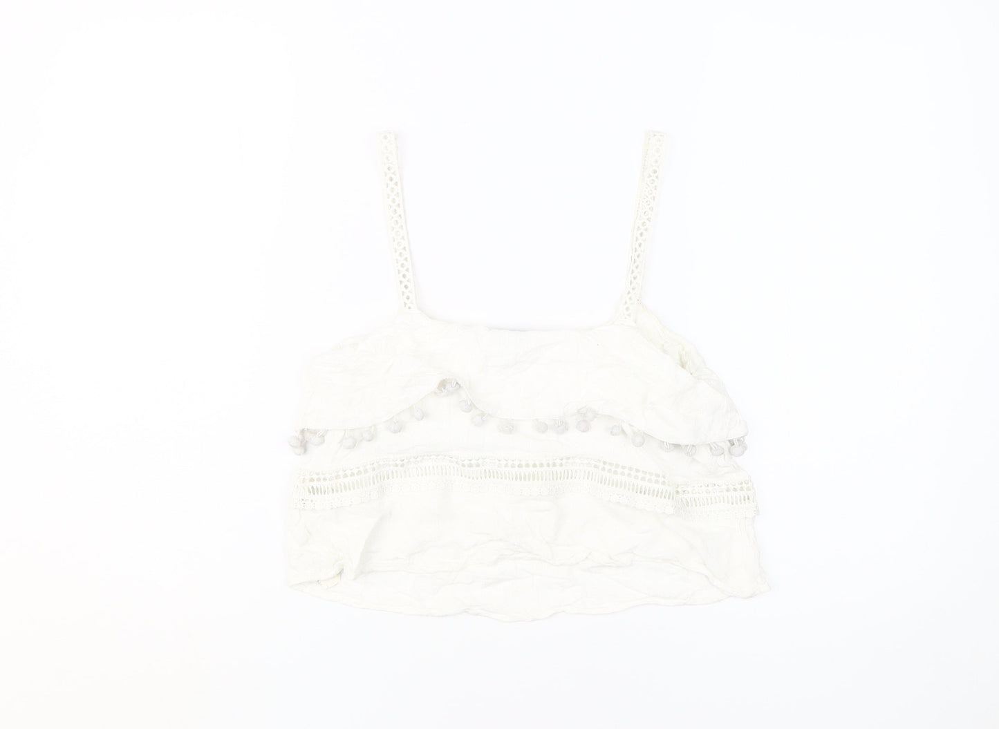 Womens UK Size S River Island White Camisole Tank
