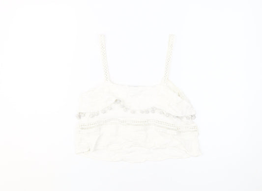 Womens UK Size S River Island White Camisole Tank