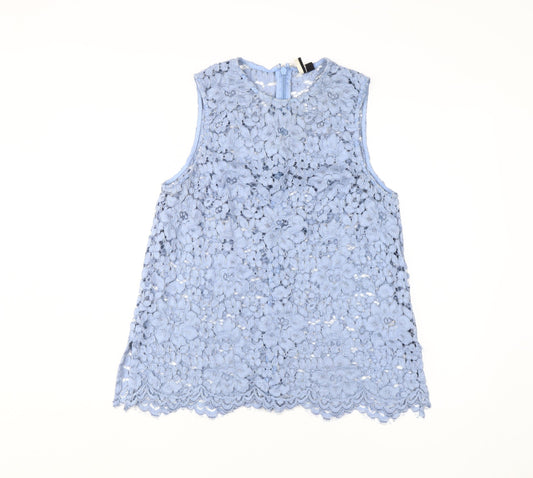 Womens UK Size 14 Topshop Blue Camisole Blouse