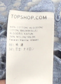 Womens UK Size 14 Topshop Blue Camisole Blouse
