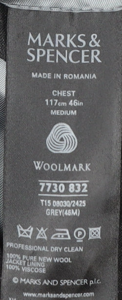 Mens UK Size 46 Marks and Spencer Regular Grey Suit Jacket