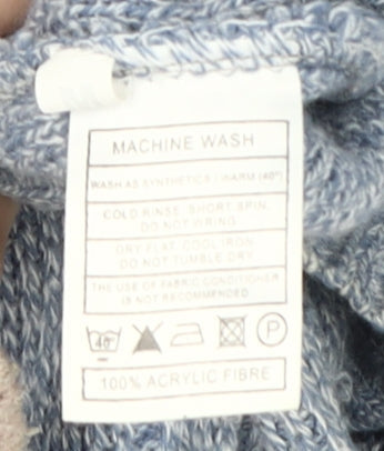 Menswear Men's Blue Medium Full Zip Cardigan