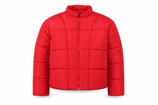 Womens UK Size XS PRETTYLITTLETHING Red Puffer Jacket