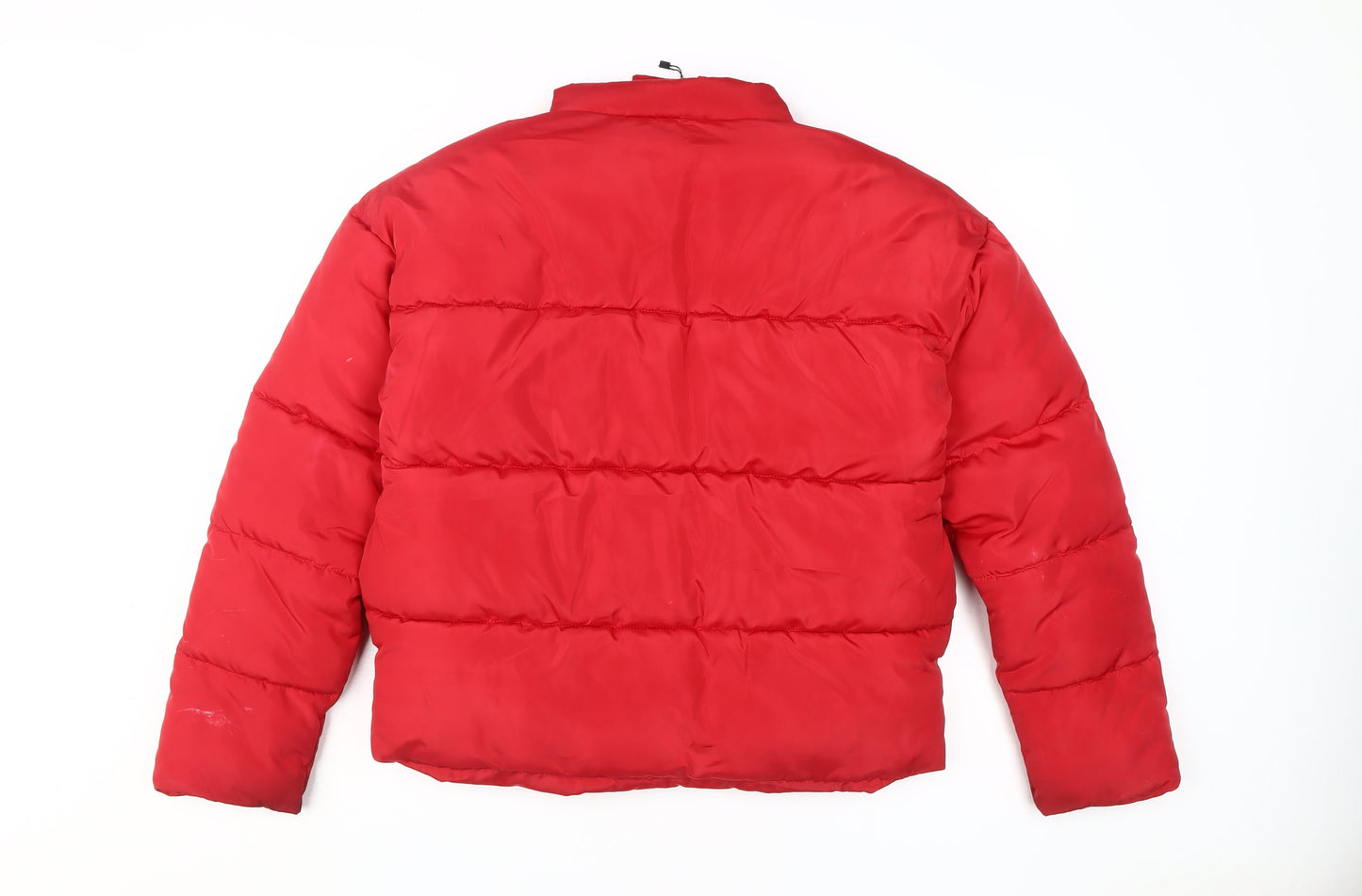 Womens UK Size XS PRETTYLITTLETHING Red Puffer Jacket