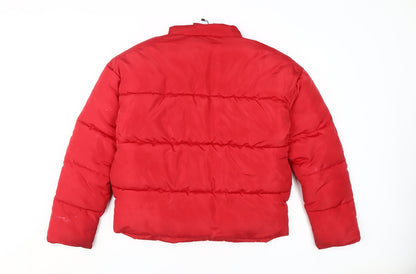 Womens UK Size XS PRETTYLITTLETHING Red Puffer Jacket