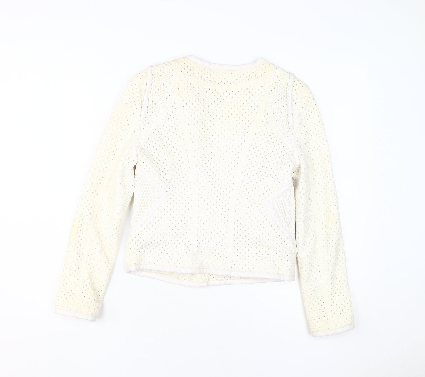 Juicy Couture Women's White XS Cotton Moto Jacket