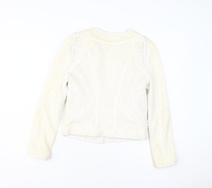 Juicy Couture Women's White XS Cotton Moto Jacket