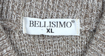 Bellisimo Men's Brown XL Full Zip Jumper Knitwear