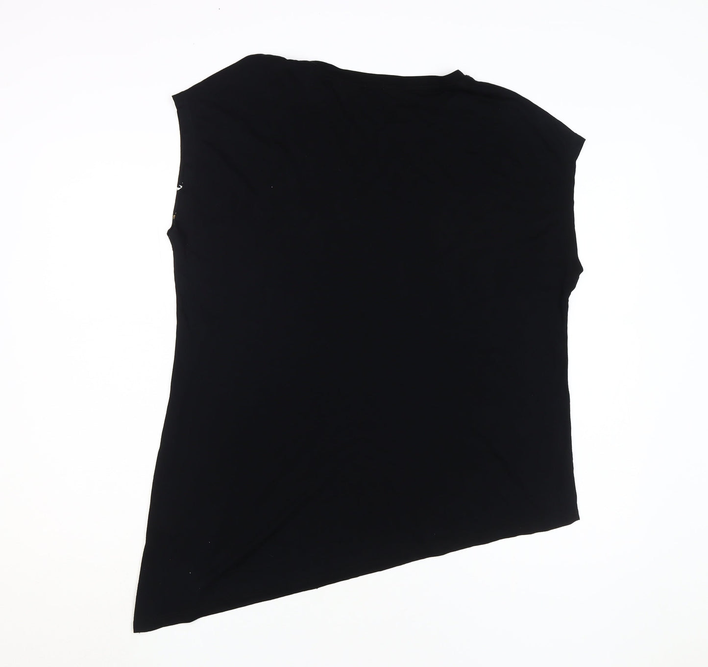 Womens UK Size 14 River Island Black Basic T-Shirt