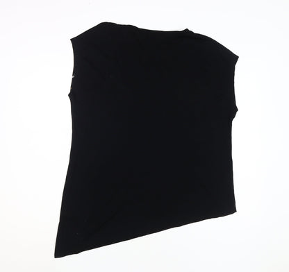 Womens UK Size 14 River Island Black Basic T-Shirt