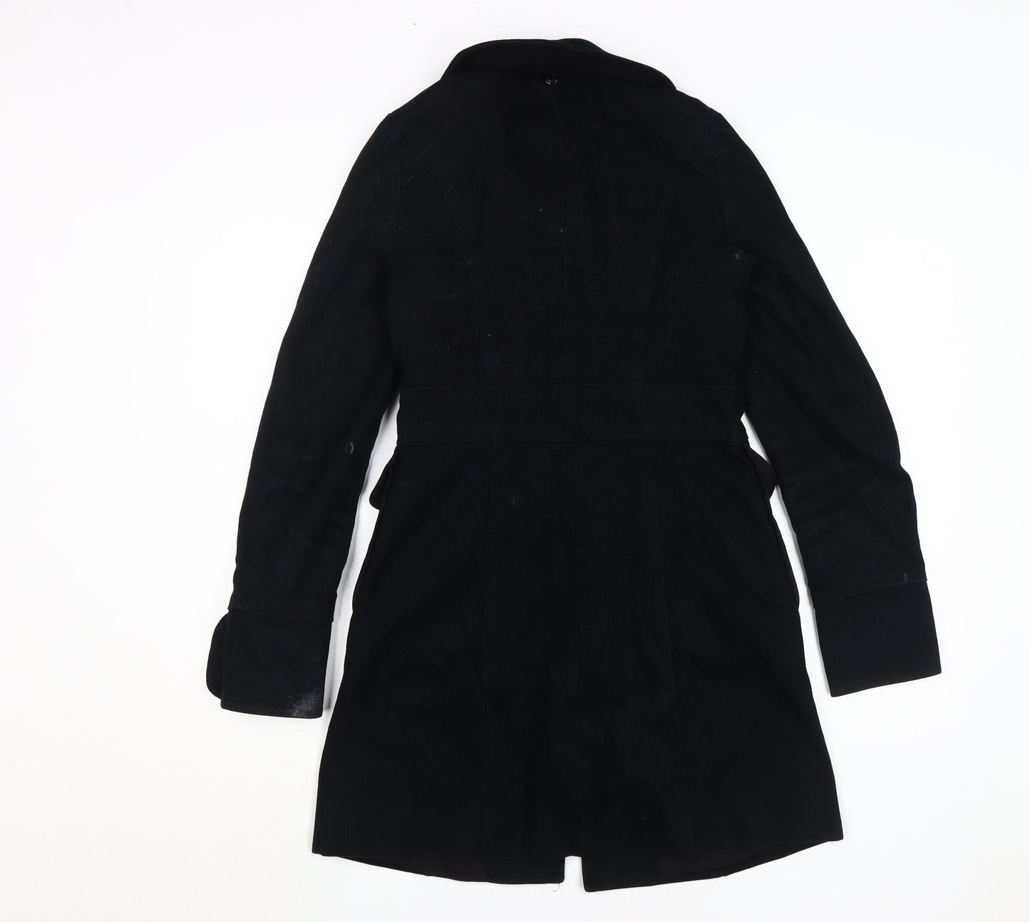 Womens UK Size 8 Topshop Black Overcoat
