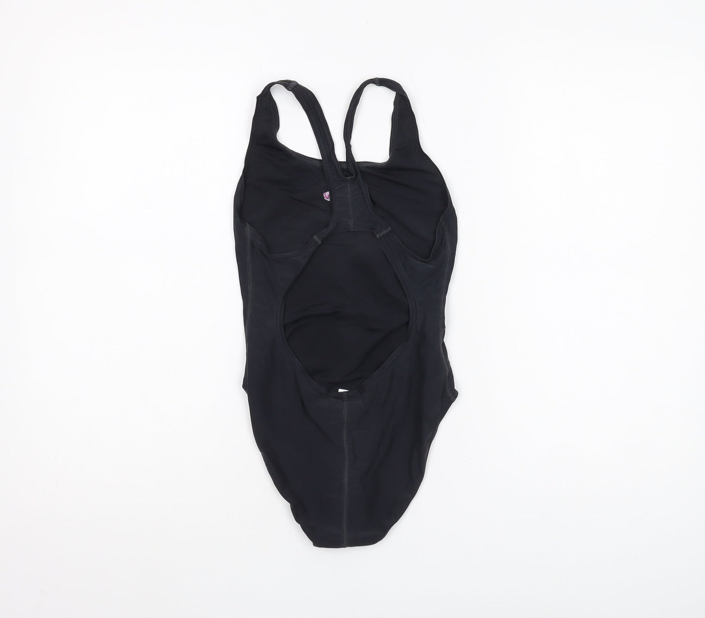Speedo Girls Black One Piece Swimsuit, Size 14 Years, Lightweight