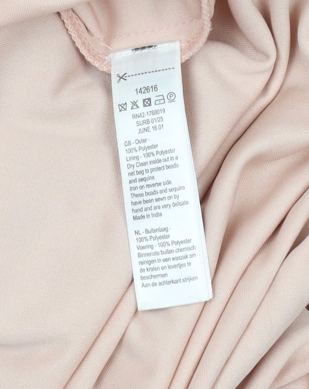 Monsoon Women's Beige Halter Maxi Dress Size 12