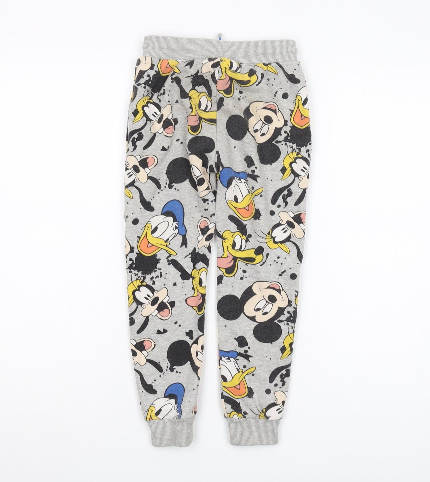 Disney Girls Grey Jogger Trousers Size 6-7 Cartoon Characters
