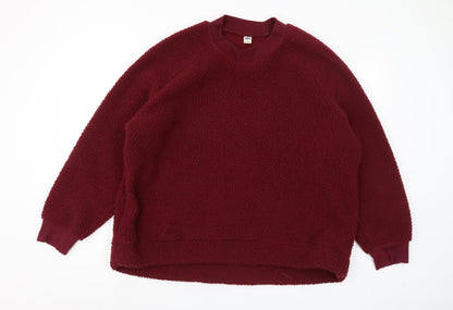 Old Navy Women's Red Fleece Pullover Sweatshirt XL