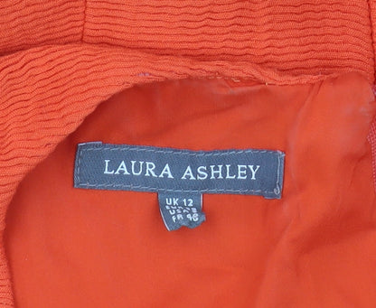 Laura Ashley Women's Orange Sheath Dress Size 12
