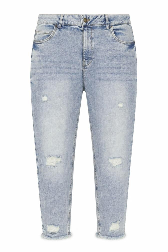 Mens UK Size 52 Piazza Italia Slim Fit Cropped Blue Jeans