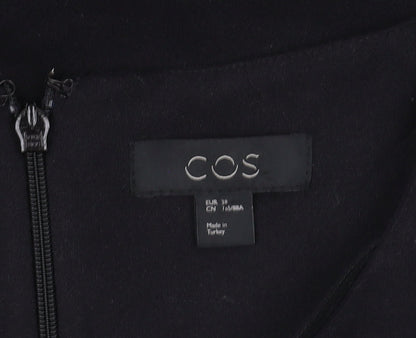 COS Women's Black Wool Sheath Dress, Size 10