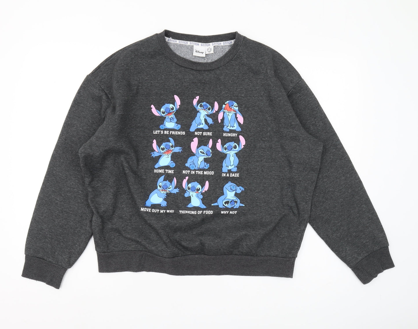 Womens UK Size M Disney Grey Pullover Sweatshirt