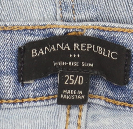 Banana Republic Women's Blue Slim Fit High-Rise Jeans