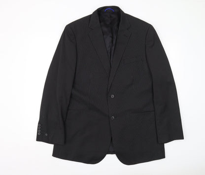 Mens UK Size 44 Burton Regular Black Suit Jacket