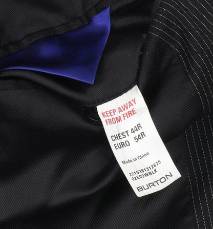 Mens UK Size 44 Burton Regular Black Suit Jacket