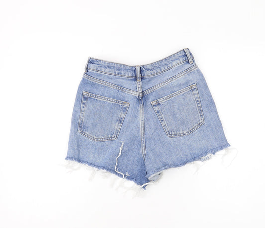 Topshop Women’s Blue Mom Denim Shorts, Size 8