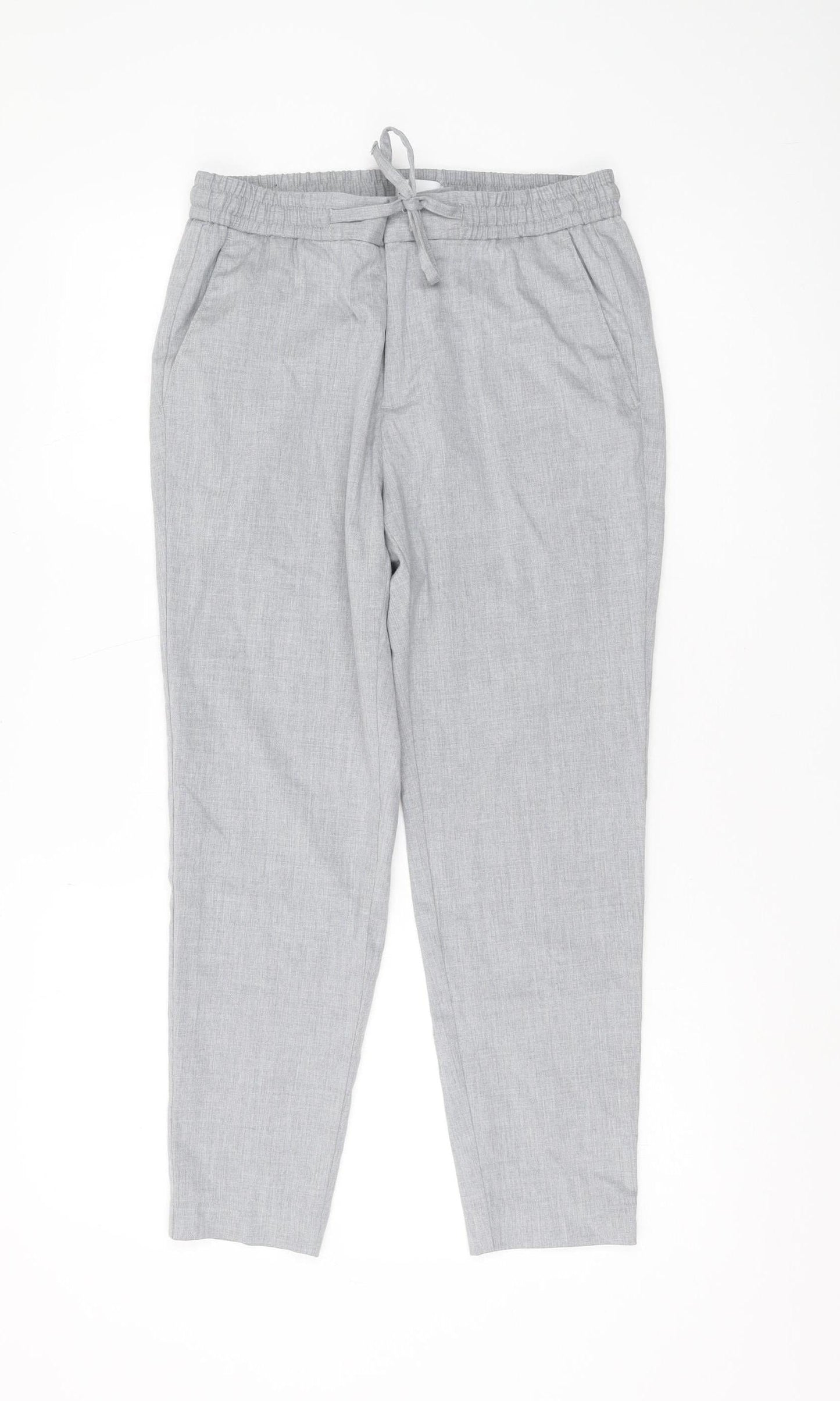 Topman Men's Grey Jogger Trousers, M - Casual Elastic Waist
