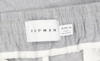 Topman Men's Grey Jogger Trousers, M - Casual Elastic Waist