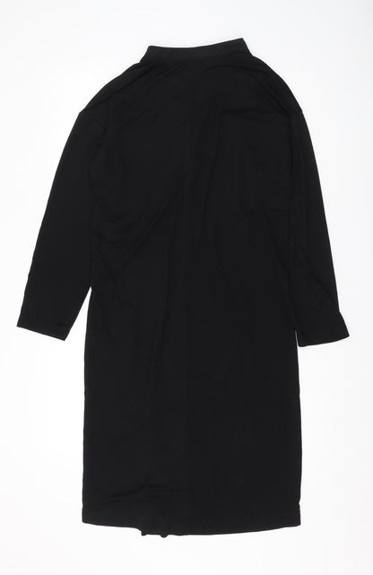 Zara Black Shirt Dress Women Long Sleeve Size 0