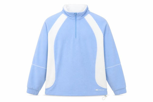 Front view of Dare 2b unisex blue fleece pullover sweatshirt m
