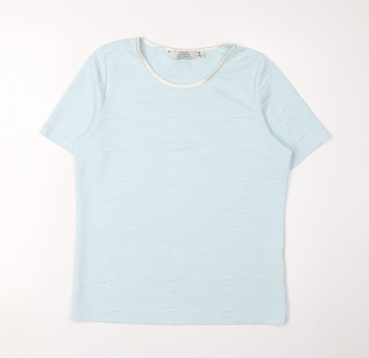 Womens UK Size S Honor Millburn Blue Basic T-Shirt
