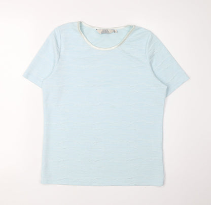 Womens UK Size S Honor Millburn Blue Basic T-Shirt