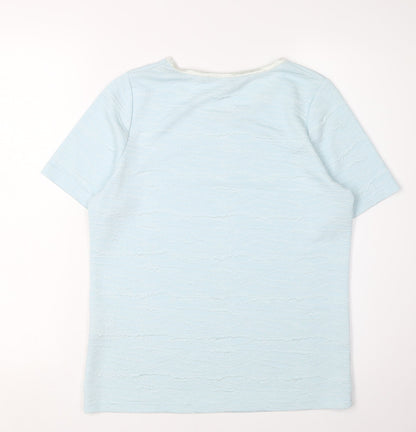 Womens UK Size S Honor Millburn Blue Basic T-Shirt