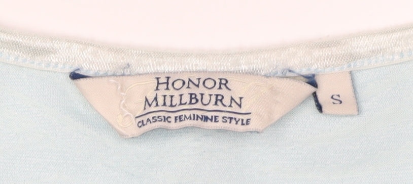 Womens UK Size S Honor Millburn Blue Basic T-Shirt