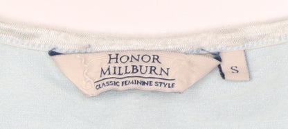 Womens UK Size S Honor Millburn Blue Basic T-Shirt