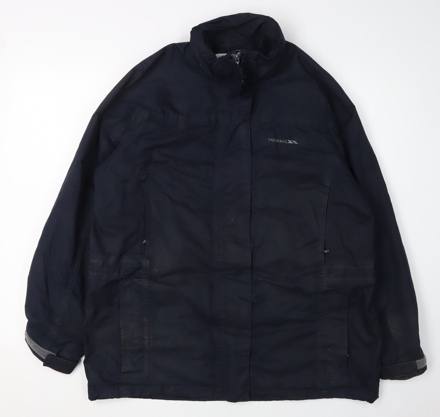 Mens UK Size L Trespass Blue Windbreaker Coat