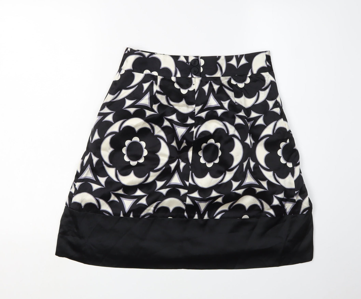 Banana Republic Women’s Black Geometric A-Line Skirt Size 4