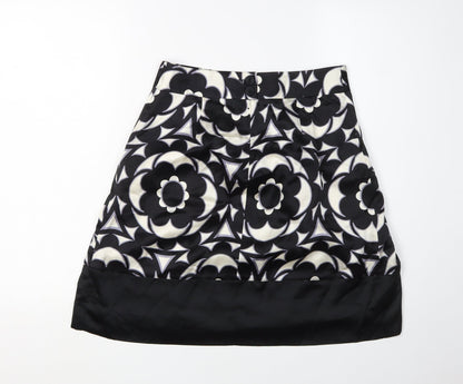 Banana Republic Women’s Black Geometric A-Line Skirt Size 4