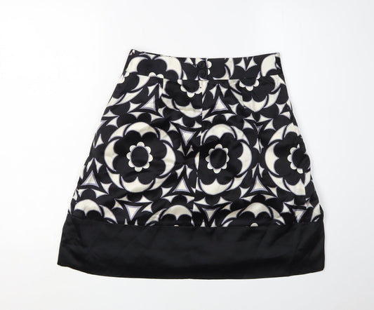 Banana Republic Women’s Black Geometric A-Line Skirt Size 4