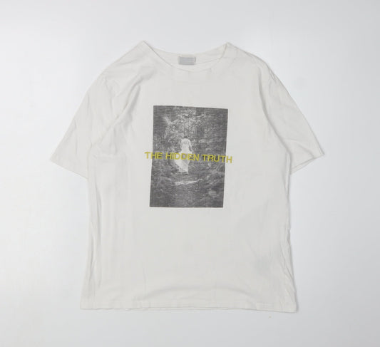 Jacqueline de Yong Women's White T-Shirt, Size S, Casual