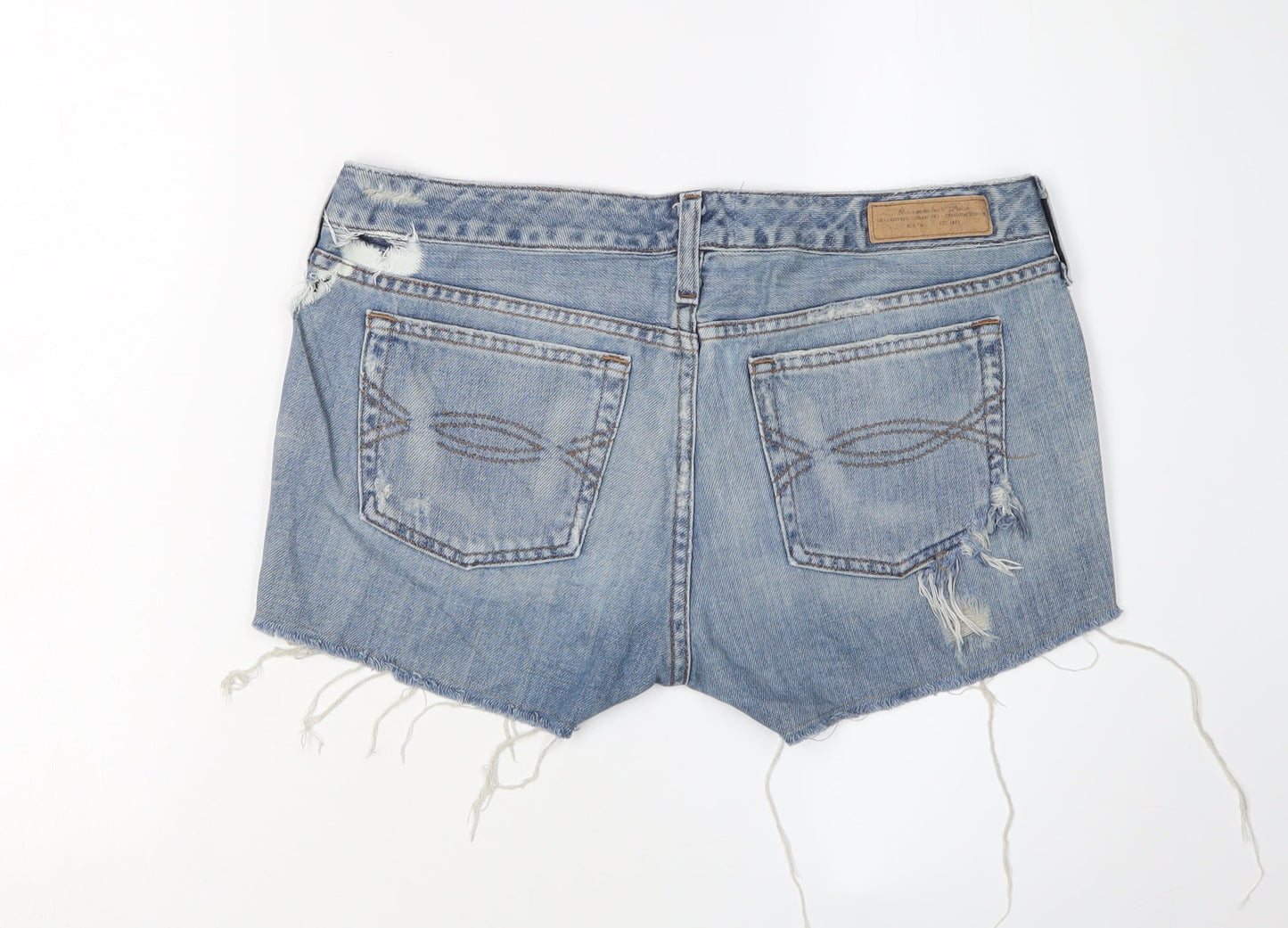 Abercrombie & Fitch Women's Blue Denim Cut-Off Shorts