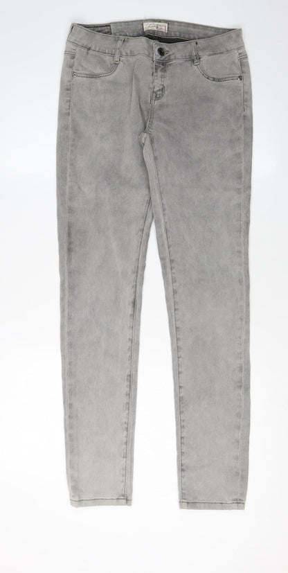 Firetrap Women's Grey Skinny Jeans, XS, Mid Rise