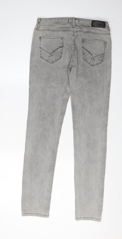 Firetrap Women's Grey Skinny Jeans, XS, Mid Rise