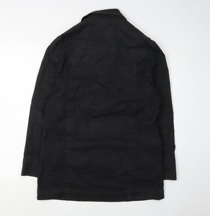 Mens UK Size S Jasper Conran Black Pea Coat