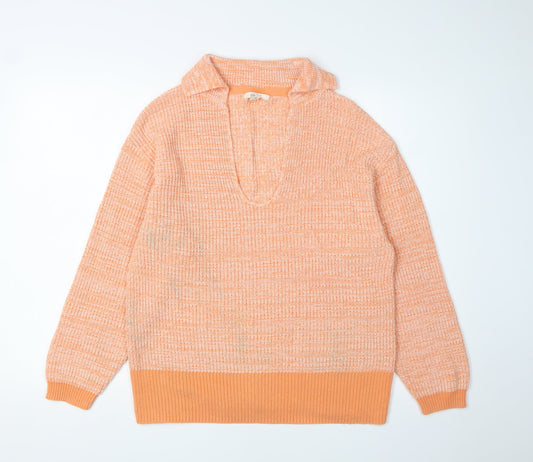Womens UK Size 10 Miss Selfridge Orange Pullover Jumper