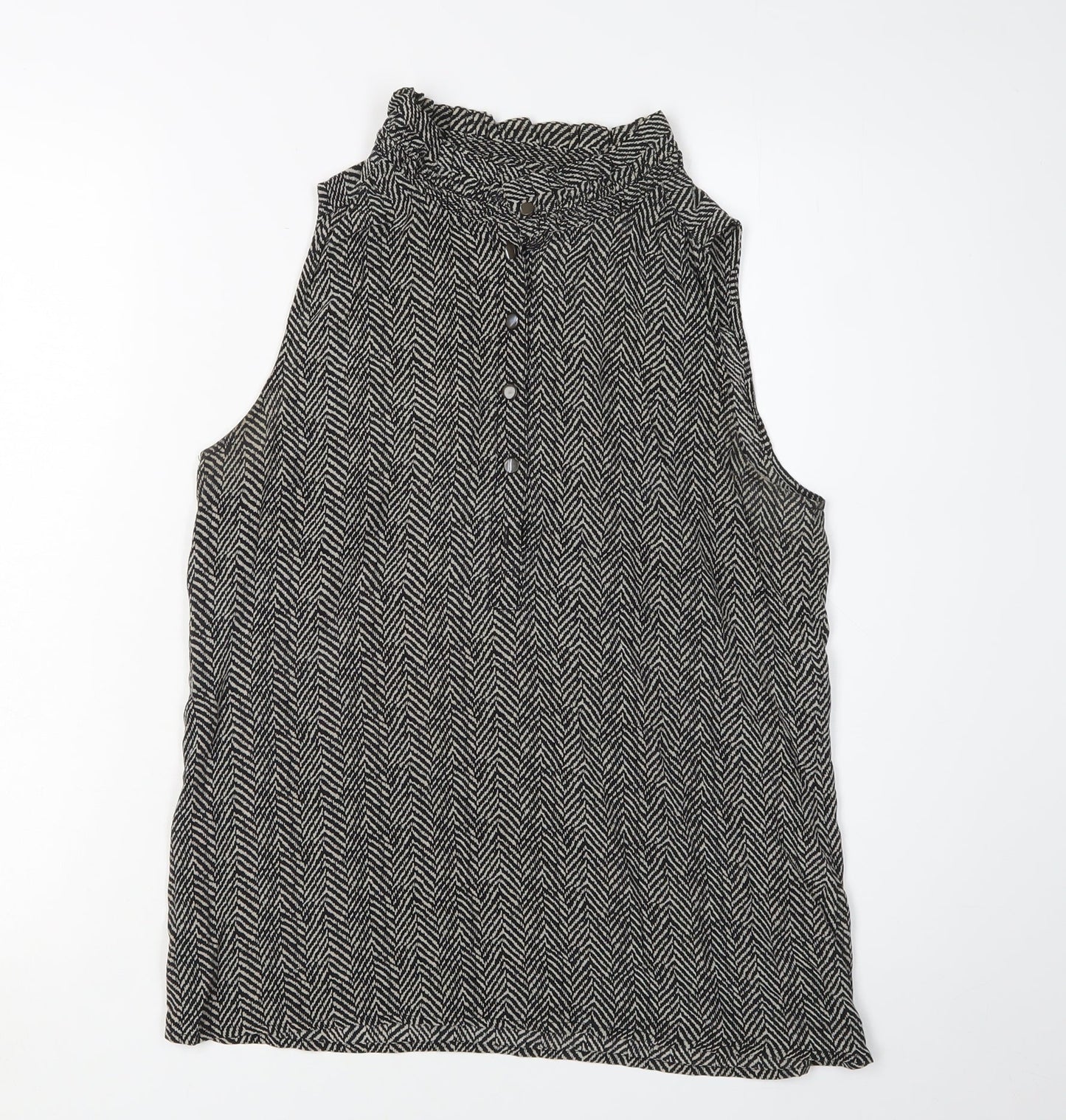 J. Crew Women's Black Silk Sleeveless Blouse, Size 8