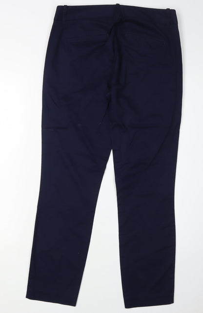 J.Crew Women's Blue Chino Trousers, Size 4, Stretch Slim Fit