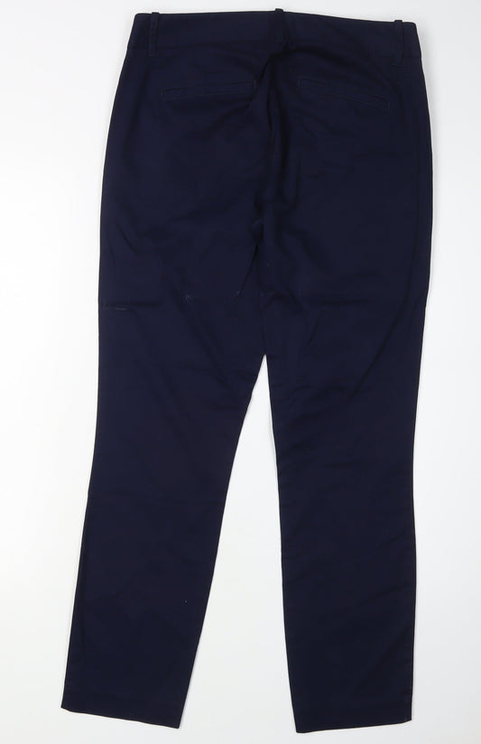 J.Crew Women's Blue Chino Trousers, Size 4, Stretch Slim Fit