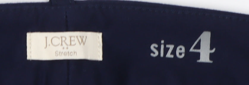 J.Crew Women's Blue Chino Trousers, Size 4, Stretch Slim Fit